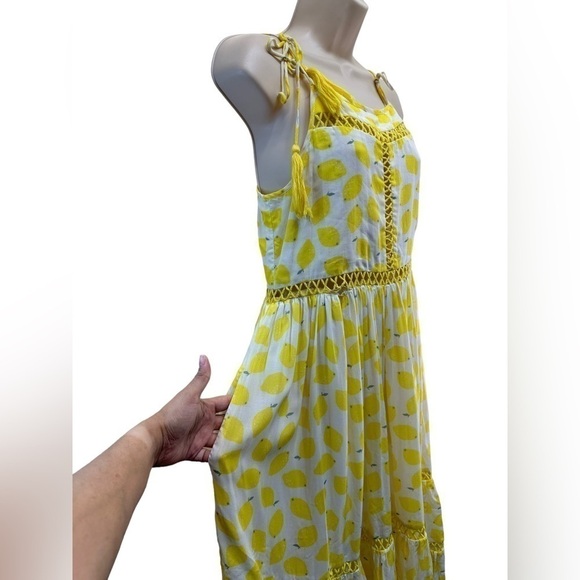 Mer + Lune Lemon Midi flowy ruffled Dress - Picture 10 of 14